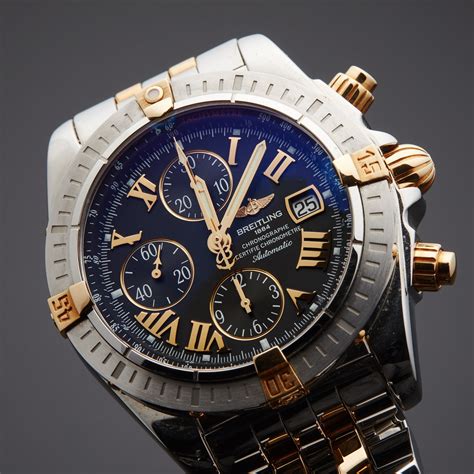 gold breitling chronomat evolution|breitling chronomat automatic pre owned.